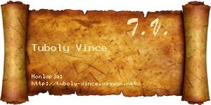 Tuboly Vince névjegykártya