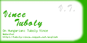 vince tuboly business card